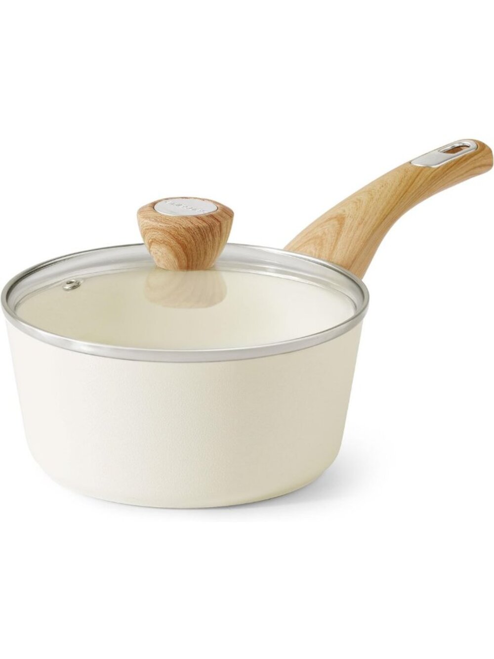 2QT Ceramic Nonstick Saucepan with Lid, Stay Cool Handle, Induction Safe, PFOA